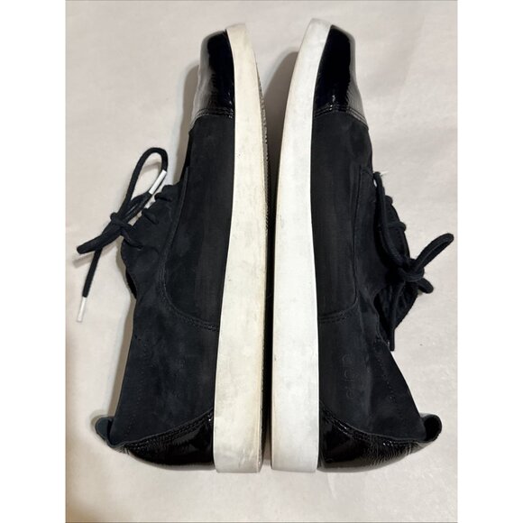 Arche Black Suede Patent Leather Oxford Shoes Size 37 Size 6 - Picture 4 of 7